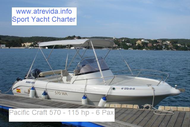 alquiler lancha semirrigida menorca
